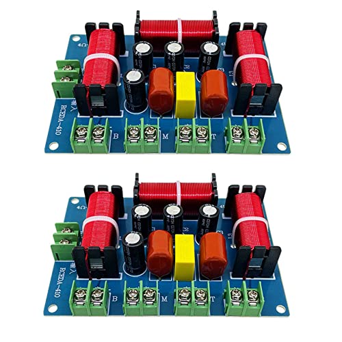 Speesy 2X 200-W-Lautsprecher-Frequenzweiche, Doppelte Höhen + Mitteltöner + Bass, 4-Wege-Lautsprecher, Audio-Frequenzteiler, Heimkino-Lautsprecherteiler von Speesy