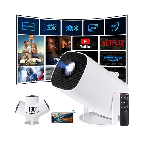 Mini-Projektor WiFi + BT5.0 Android11, automatische Korrektur, vertikale Richtung, 4K-Video-Unterstützung, Projektionsgröße 101,6 - 380 cm, 180 ° Multi-Winkel-Einstellung, tragbarer Projektor für Mini-Projektor WiFi + BT5.0 Android11, automatische Korrektur, vertikale Richtung, 4K-Video-Unterstützung, Projektionsgröße 101,6 - 380 cm, 180 ° Multi-Winkel-Einstellung, tragbarer Projektor für von Spicy World