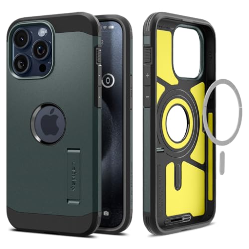 Spigen Hülle für iPhone 15 Pro Max Tough Armor MagFit Kompatibel mit MagSafe -Abyss Green Spigen Hülle für iPhone 15 Pro Max Tough Armor MagFit Kompatibel mit MagSafe -Abyss Green von Spigen