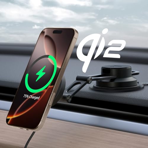 Spigen OneTap Pro 4 Qi2 15W MagSafe Autohalterung mit Ladefunktion【Qi2 Zertifiziert & Armaturenbrett 】 Ladegerät, Schellladen, Auto Handyhalterung für iPhone 16, 15, 14, 13, 12 Pro Max Plus Spigen OneTap Pro 4 Qi2 15W MagSafe Autohalterung mit Ladefunktion【Qi2 Zertifiziert & Armaturenbrett 】 Ladegerät, Schellladen, Auto Handyhalterung für iPhone 16, 15, 14, 13, 12 Pro Max Plus von Spigen
