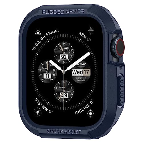 Spigen Rugged Armor Hülle Kompatibel mit Apple Watch Serie 9/8/7(45mm) 6/5/SE(44mm) - Blau von Spigen