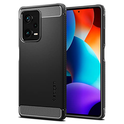 Spigen Rugged Armor Hülle Kompatibel mit Xiaomi Redmi Note 12 Pro Plus 5G -Schwarz von Spigen