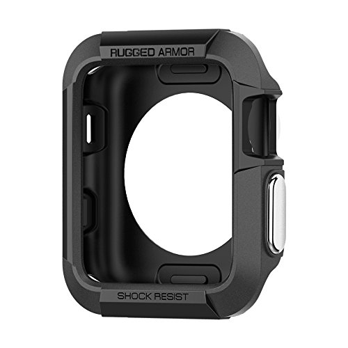 Spigen Rugged Armor Kompatibel mit Apple Watch Hülle für 42mm Serie 3 / Serie 2 / Serie 1 - Schwarz von Spigen