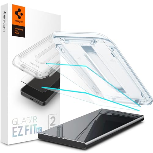 Spigen Samsung Galaxy S24 Ultra Glass Screen Protector Einfache Installation Glas.tR EZ Fit HD (2 Stück) - AGL07495 von Spigen