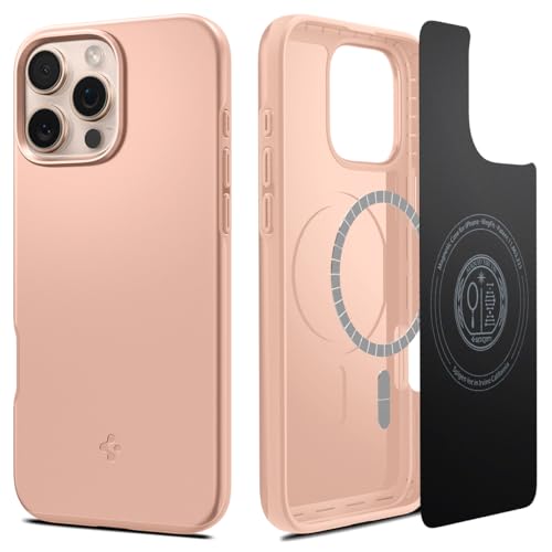 Spigen Thin Fit MagFit Hülle für iPhone 16 Pro Max, Kompatibel mit MagSafe Zubehör -Rose Titanium von Spigen