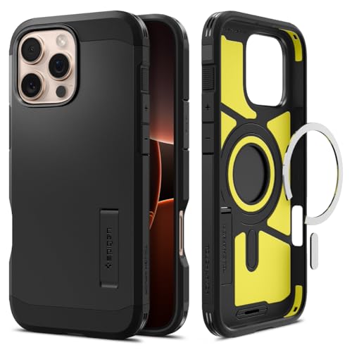 Spigen Tough Armor (AI) MagFit Hülle für iPhone 16 Pro Max, Kompatibel mit MagSafe Zubehör -Schwarz von Spigen