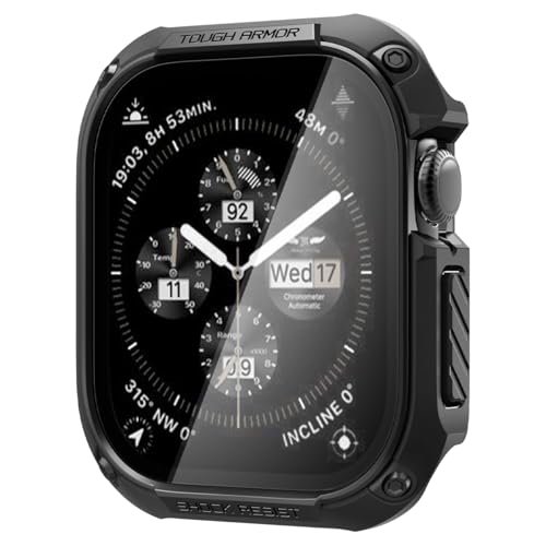 Spigen Tough Armor Hülle Kompatibel mit Apple Watch 10 46mm (2024) - Schwarz von Spigen