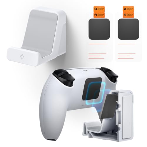 Spigen VG300 Mount Entwickelt für Playstation 5 Digital Edition, PlayStation Controller, Xbox, PS4, PS5 and Nintendo Dual-Sense-Controller-Halterung - Weiß von Spigen