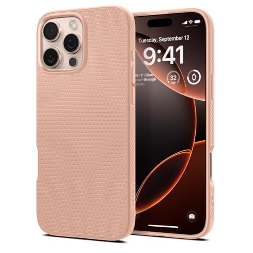 Spigen für iPhone 16 Pro Max Hülle [rutschfest] Liquid Air Case Handyhülle Schutzhülle Cover Dünn Slim -Rose Titanium von Spigen