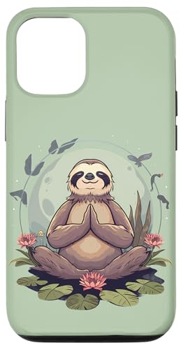 Hülle für iPhone 12/12 Pro Faultier Meditation Buddhistisch Yoga Zen Buddha Natur Floral von Spiritual Buddha Mediation