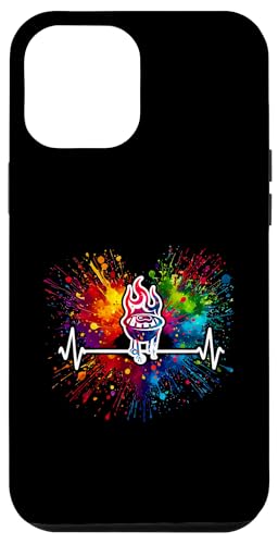 Hülle für iPhone 12 Pro Max Griller Heartbeat Colorful Splash BBQ-Liebhaber von Splash Heartbeat Bbq Lover Gift