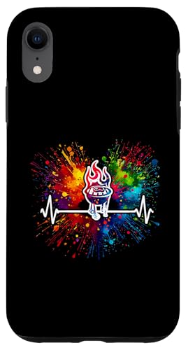 Hülle für iPhone XR Griller Heartbeat Colorful Splash BBQ-Liebhaber von Splash Heartbeat Bbq Lover Gift