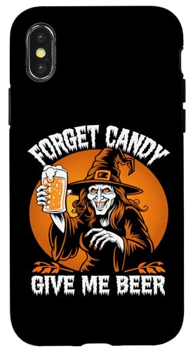 Hülle für iPhone X/XS Halloween Mama Biertrinker Hexe Damen von Spooky Gifts