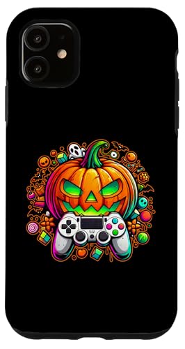 Hülle für iPhone 11 Video Gamer Halloween Jungen Skelett Zombie Gruseliger Kürbis von Spooky Halloween Gamers Gifts Halloween Party Wear