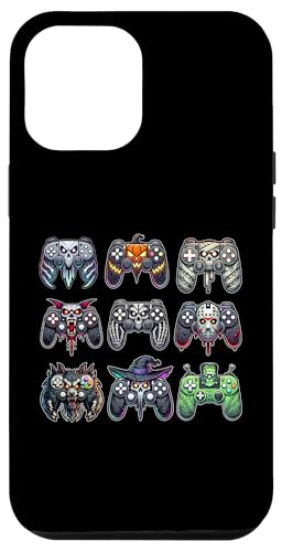 Hülle für iPhone 12 Pro Max Video Gamer Halloween Jungen Skelett Zombie Gruseliger Kürbis von Spooky Halloween Gamers Gifts Halloween Party Wear