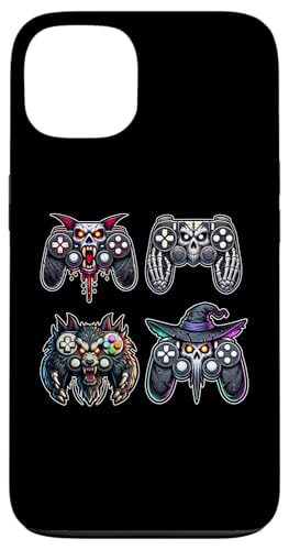 Hülle für iPhone 13 Video Gamer Halloween Jungen Skelett Zombie Gruseliger Kürbis von Spooky Halloween Gamers Gifts Halloween Party Wear