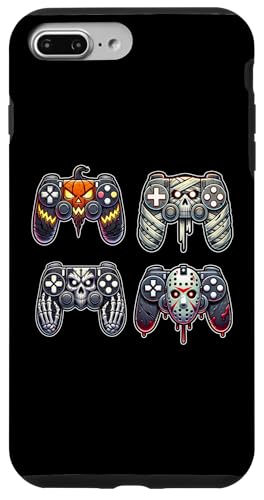 Hülle für iPhone 7 Plus/8 Plus Video Gamer Halloween Jungen Skelett Zombie Gruseliger Kürbis von Spooky Halloween Gamers Gifts Halloween Party Wear