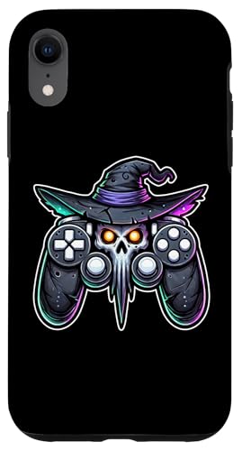 Hülle für iPhone XR Video Gamer Halloween Jungen Skelett Zombie Gruseliger Kürbis von Spooky Halloween Gamers Gifts Halloween Party Wear