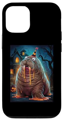 Hülle für iPhone 13 Gruselige Halloween-Walross-Gruselgrafik von Spooky Outfitters