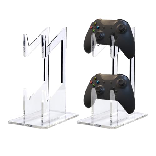 Sporgo 2 Stück Kopfhörer Ständer Spiel: Gaming Controller Halter Ständer, Controller Halter 2 Ebenen, Headset Stand für Schreibtisch, Acryl Game Controller Ständer, für PS5/PS4/Xbox/Switch Controller von Sporgo