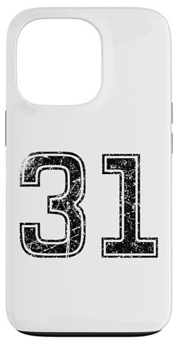 Hülle für iPhone 13 Pro Nummer #31 Sport Black Vintage -Nummer von Sportlegende