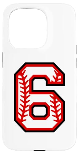 Hülle für iPhone 15 Pro Baseball Nummer #6 von Sportlegende