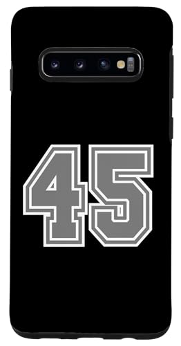 Hülle für Galaxy S10 Nummer #45 Uni-Grau Uni-Nummer von Sportlegenden