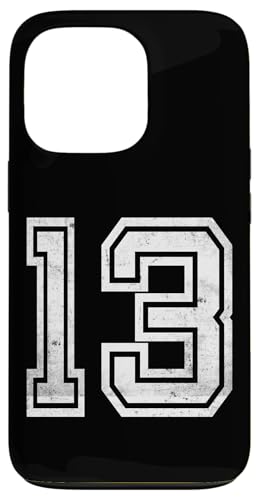 Hülle für iPhone 13 Pro Nummer #13 Sport Distressed Nummer von Sportlegenden