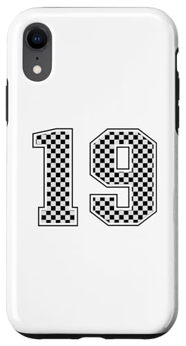 Hülle für iPhone XR Nummer #19 Sport Checkered Uni-Nummer von Sportlegenden