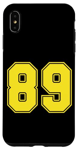 Hülle für iPhone XS Max Nummer #89 Gelbe Sport-Uni-Nummer von Sportlegenden
