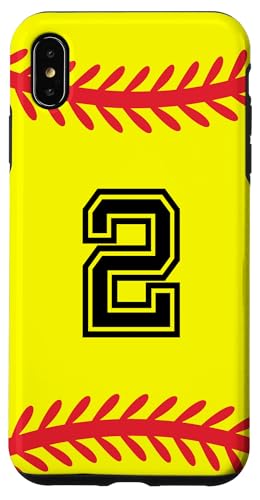 Hülle für iPhone XS Max Softball Nummer #2 von Sportlegenden