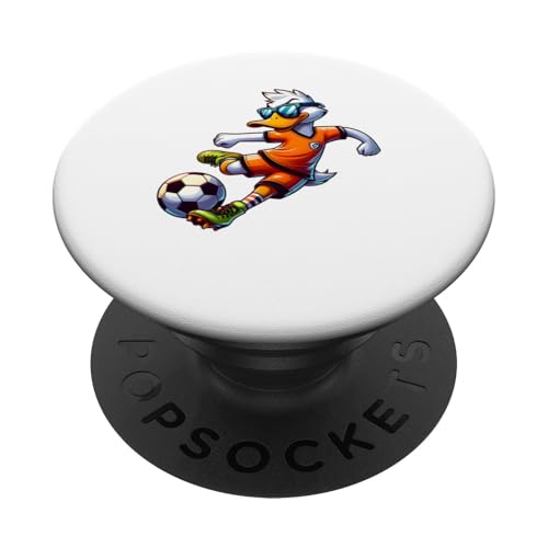 Ente Fußball Jungen Kinder PopSockets Klebender PopGrip von Sports Animals Kids Co.