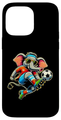 Hülle für iPhone 14 Pro Max Elefant Fußball Jungen Kinder von Sports Animals Kids Co.