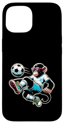 Hülle für iPhone 15 Schimpanse Fußball Jungen Kinder von Sports Animals Kids Co.