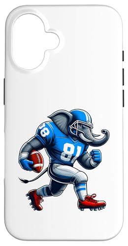 Hülle für iPhone 16 Elephant American Football Jungen Kinder von Sports Animals Kids Co.