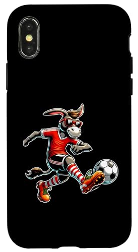 Hülle für iPhone X/XS Esel Fußball Jungen Kinder von Sports Animals Kids Co.