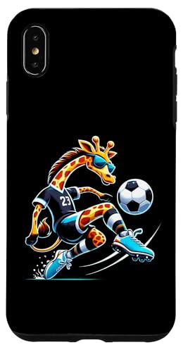 Hülle für iPhone XS Max Giraffe Fußball Jungen Kinder von Sports Animals Kids Co.