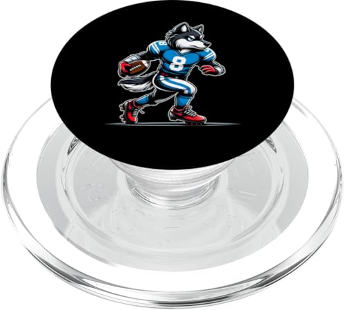 Wolf American Football Jungen Kinder PopSockets PopGrip für MagSafe von Sports Animals Kids Co.