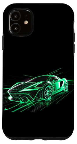 Hülle für iPhone 11 Supercar Exotic Sports Car Concept, Posterstil, Grafik für Jungen von Sports Car Lover Gifts Men Teen Boys