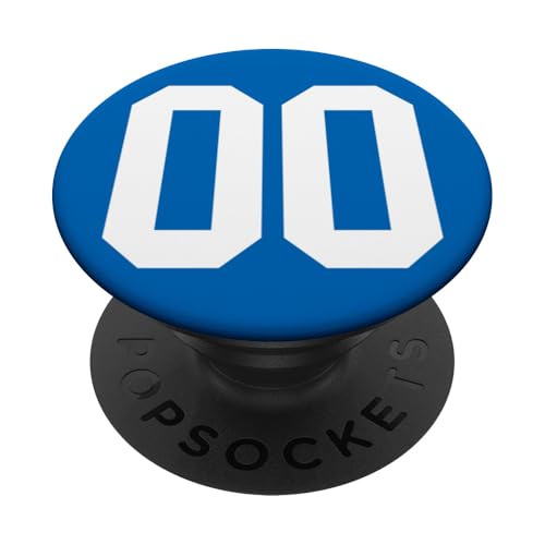 Nummer 00 College Sports Style in Weiß PopSockets Klebender PopGrip von Sports Numbers Store