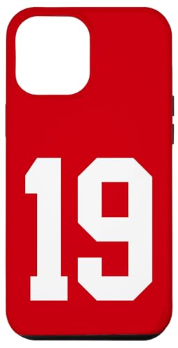 Nummer 19 College Sports Style in Weiß Hülle für iPhone 12 Pro Max von Sports Numbers Store