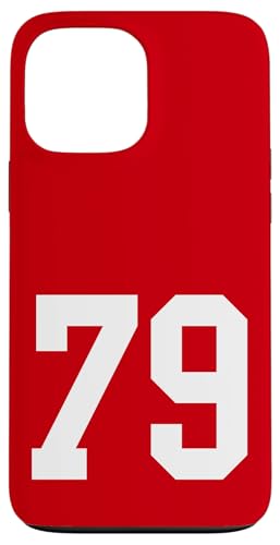 Nummer 79 College Sports Style in Weiß Hülle für iPhone 13 Pro Max von Sports Numbers Store