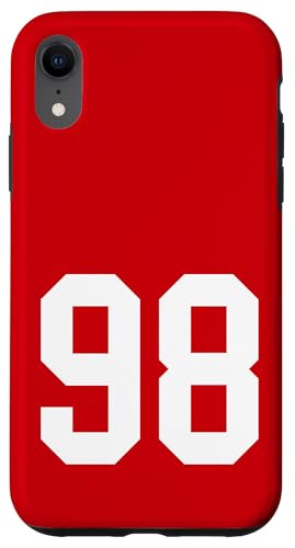 Nummer 98 College Sports Style in Weiß Hülle für iPhone XR von Sports Numbers Store