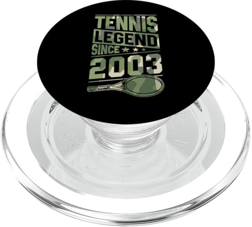 Tennislegende seit 2003, Geburtsjahr: Geburtstag mit Tennismotiv PopSockets PopGrip für MagSafe von Sporty Birthday Party Supplies for Tennis Players