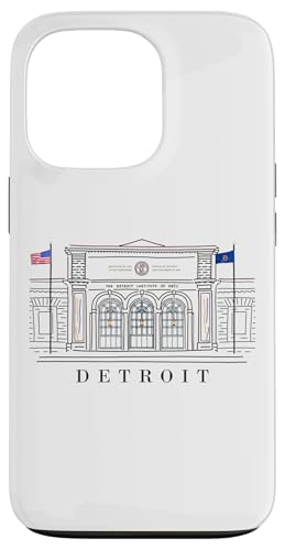 Hülle für iPhone 13 Pro Detroit, Michigan, Institute of Arts, Handzeichnung, USA von Sprachshirts