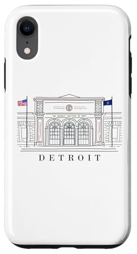 Hülle für iPhone XR Detroit, Michigan, Institute of Arts, Handzeichnung, USA von Sprachshirts