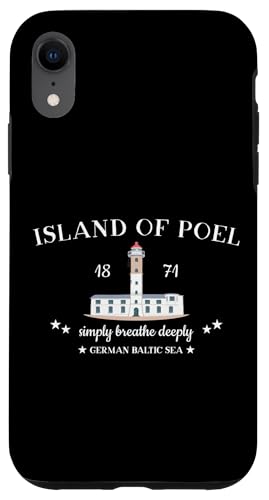 Hülle für iPhone XR Leuchtturm Insel Poel, Deutsche Ostseeinsel, Zeichnung von Sprachshirts