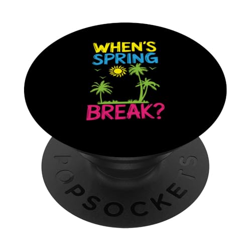 Frühjahrsferien 2025, Reisen, Ferien, Schulferien PopSockets Klebender PopGrip von Spring Break 2025 Vacation School Break