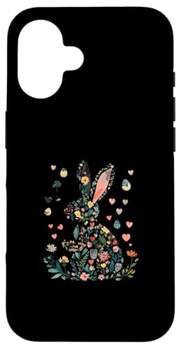 Hülle für iPhone 16 Boho Bunny - Süßer Osterhase - Natur Hase - Botanisch von Spring Flower Bunny - Easter bunny