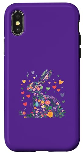 Hülle für iPhone X/XS Boho Bunny - Süßer Osterhase - Natur Hase - Botanisch von Spring Flower Bunny - Easter bunny